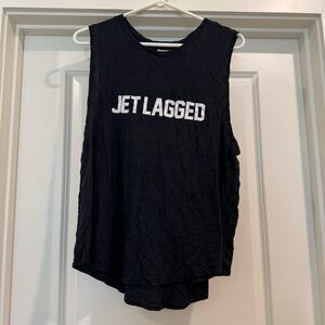 Jet Lagged Black Sleeveless GoodSheep Top